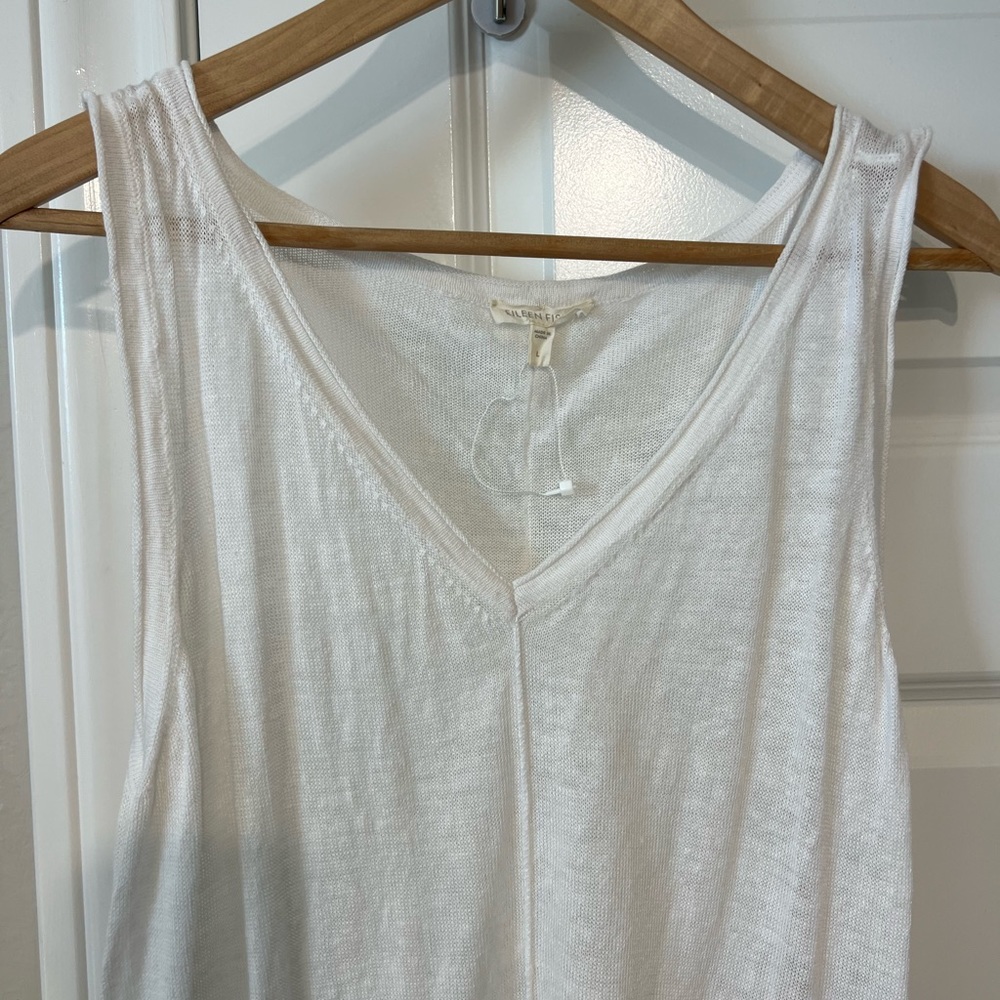 Eileen Fisher Linen Tank Sweater Size L - Picture 4 of 7
